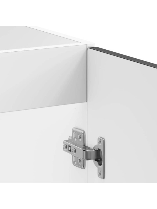Virtuves skapis 2 pcs melna 80 x 46 x 81.5 cm inženierijas koks