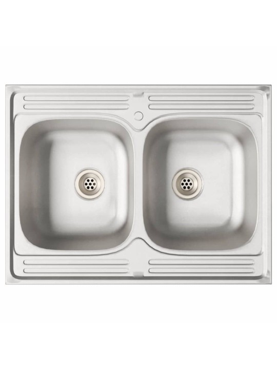 Virtuves skapis 2 pcs melna 80 x 46 x 81.5 cm inženierijas koks