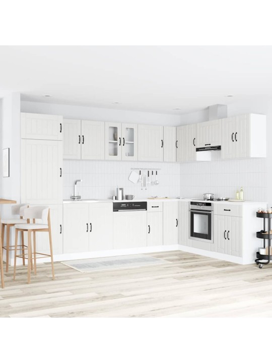 Virtuves skapis 2 pcs balts 80 x 46 x 81.5 cm inženierijas koks