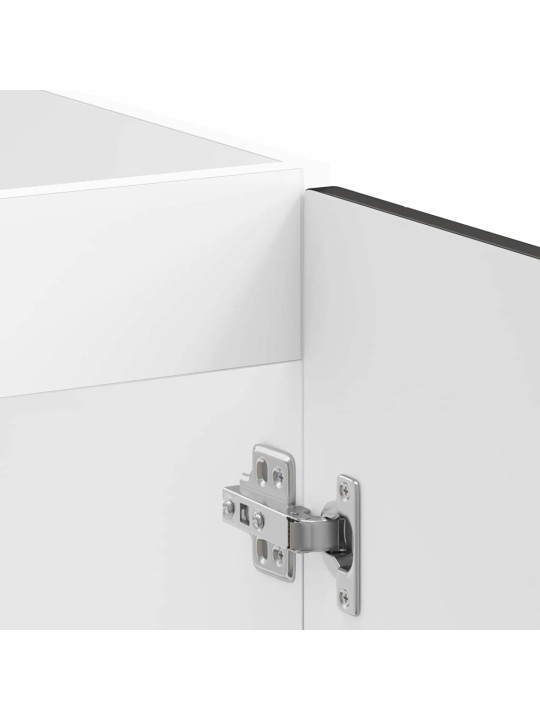 Virtuves skapis 2 pcs melna 80 x 46 x 81.5 cm inženierijas koks
