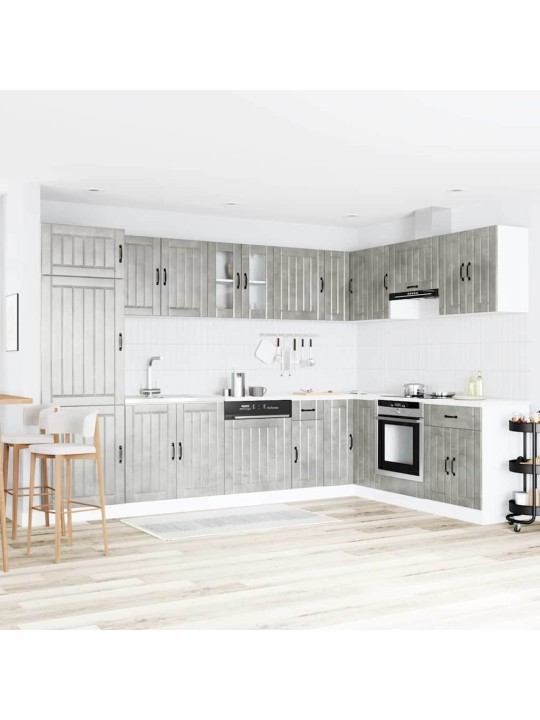 Virtuves skapis ar uzglabāšanu 2 pcs pelēka 80 x 46 x 81.5 cm