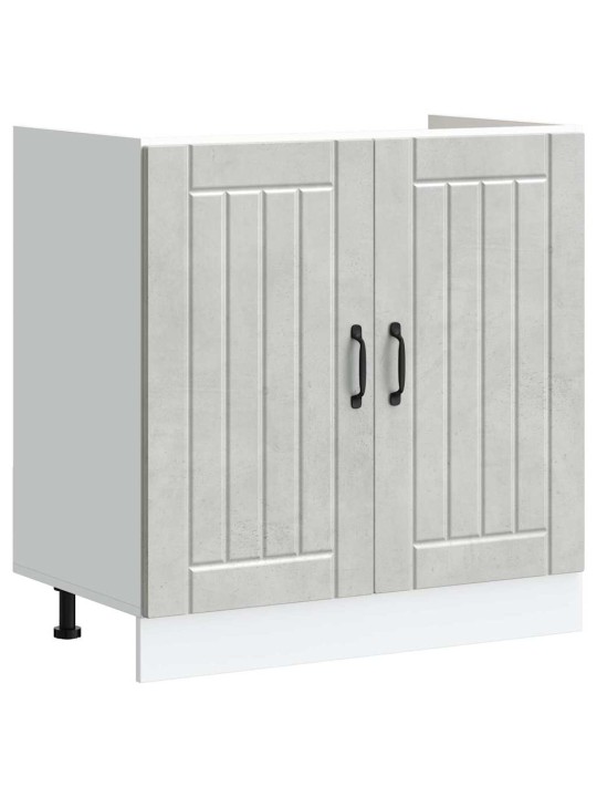 Virtuves skapis ar uzglabāšanu 2 pcs pelēka 80 x 46 x 81.5 cm