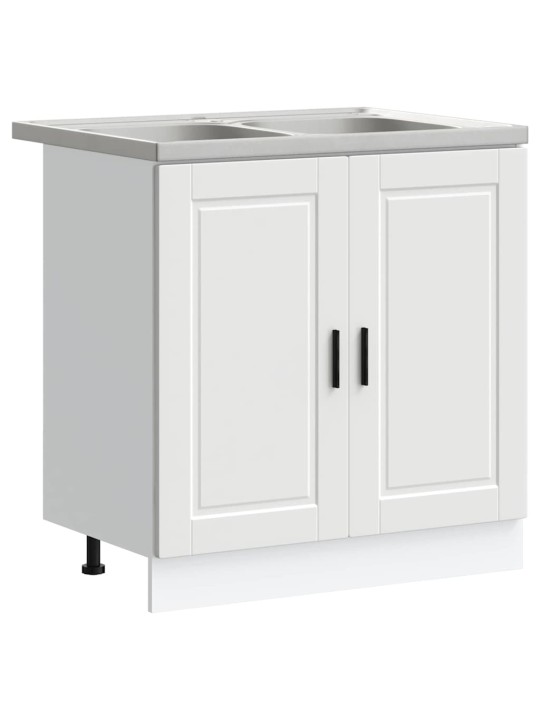 Izlietnes skapītis ar uzglabāšanu 2 pcs balts 80 x 46 x 84.5 cm