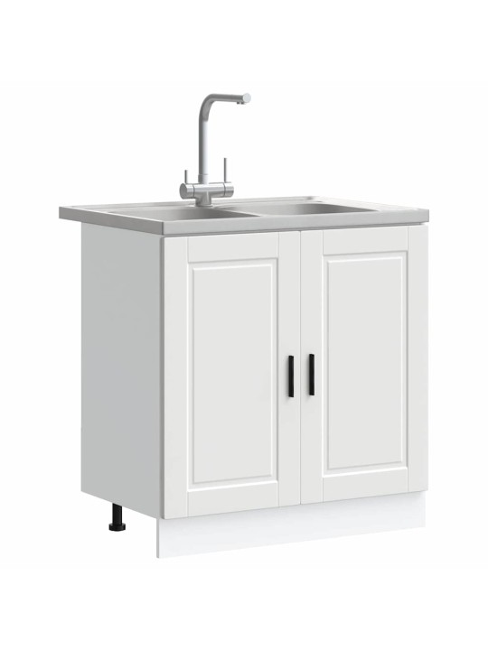 Izlietnes skapītis ar uzglabāšanu 2 pcs balts 80 x 46 x 84.5 cm