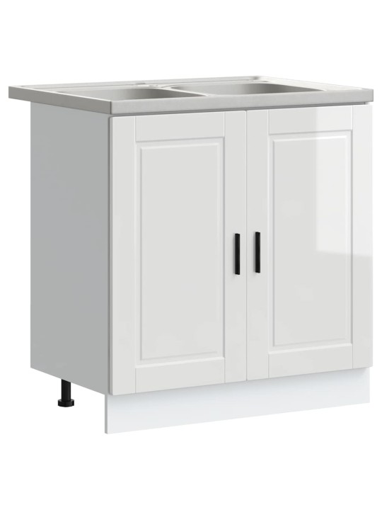 Izlietnes skapītis ar uzglabāšanu 2 pcs balts 80 x 46 x 84.5 cm