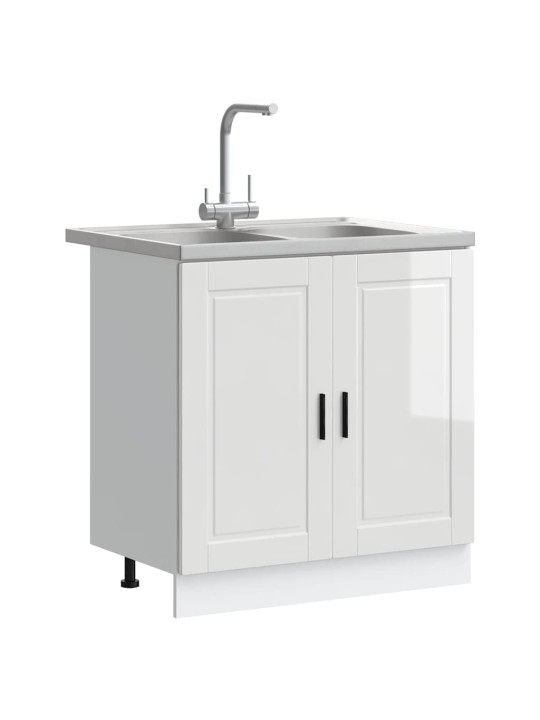 Izlietnes skapītis ar uzglabāšanu 2 pcs balts 80 x 46 x 84.5 cm