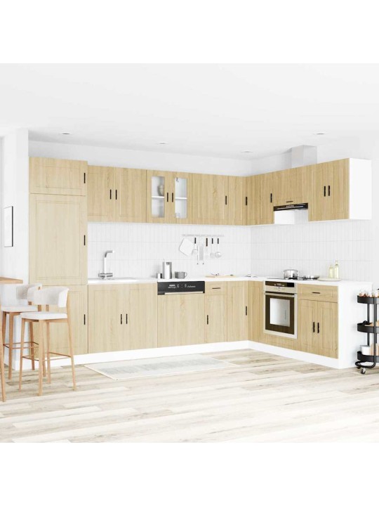 Izlietnes skapītis ar uzglabāšanu 2 pcs brūna 80 x 46 x 84.5 cm