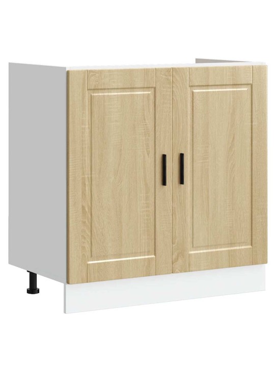 Izlietnes skapītis ar uzglabāšanu 2 pcs brūna 80 x 46 x 84.5 cm