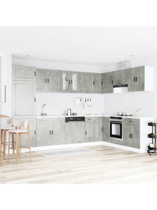 Izlietnes skapītis ar durvīm 2 pcs pelēka 80 x 46 x 84.5 cm