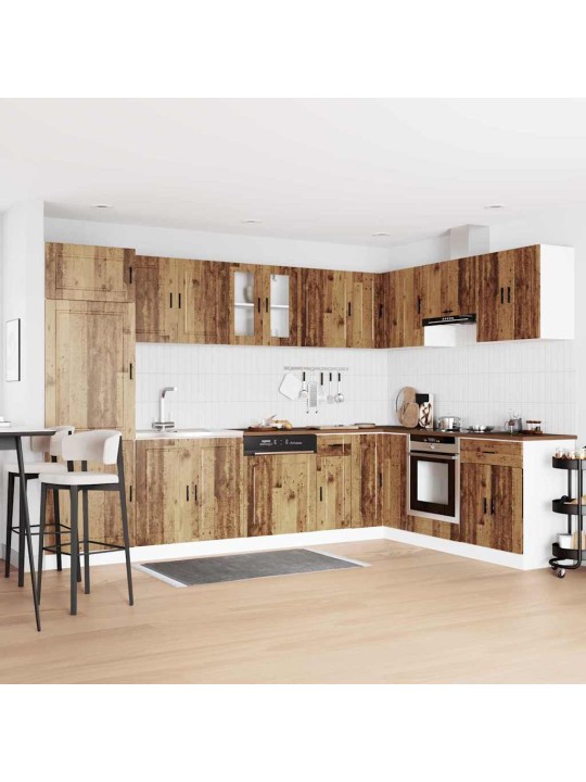 Izlietnes skapītis ar uzglabāšanu 2 pcs brūna 80 x 46 x 84.5 cm