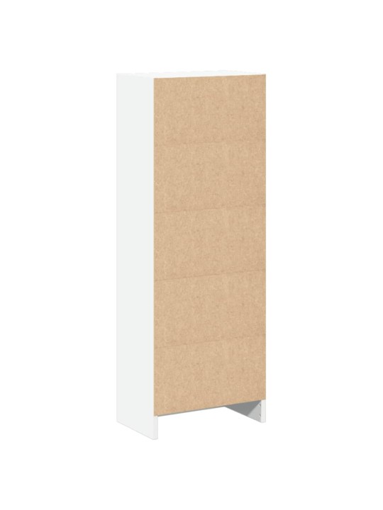 Grāmatu plaukts, balts, 40x24x109 cm, inženierijas koks