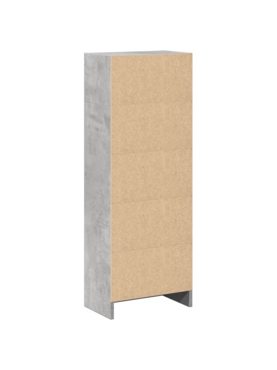 Grāmatu plaukts, betona pelēks, 40x24x109 cm, inženierijas koks