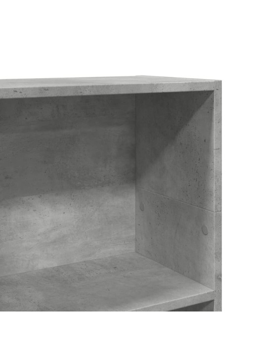Grāmatu plaukts, betona pelēks, 40x24x109 cm, inženierijas koks
