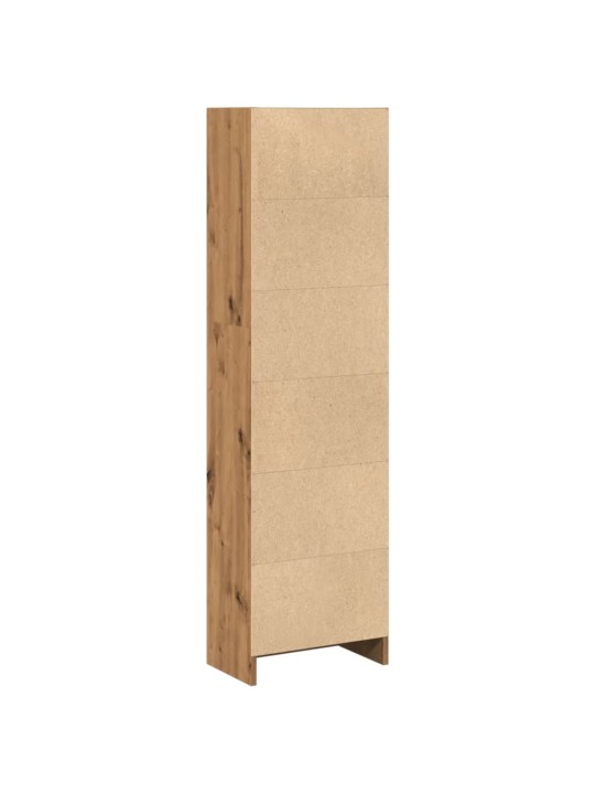 Grāmatu plaukts, koka krāsa, 40x24x143 cm, inženierijas koks