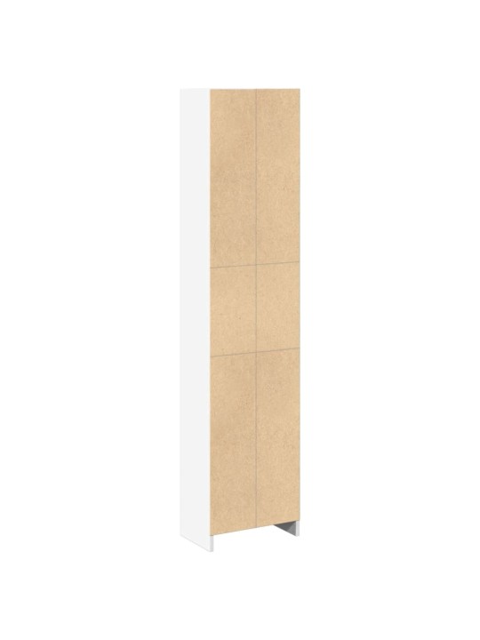 Grāmatu plaukts, balts, 40x24x176 cm, inženierijas koks