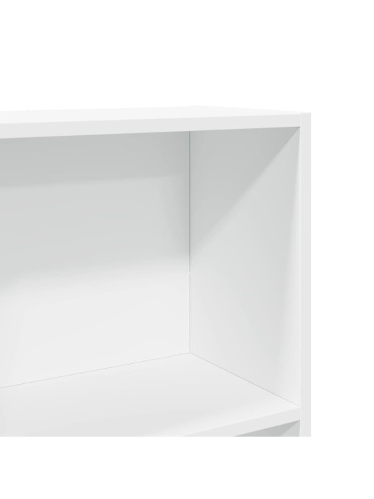 Grāmatu plaukts, balts, 40x24x176 cm, inženierijas koks