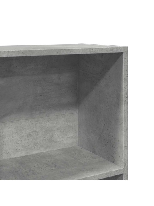 Grāmatu plaukts, betona pelēks, 40x24x176 cm, inženierijas koks
