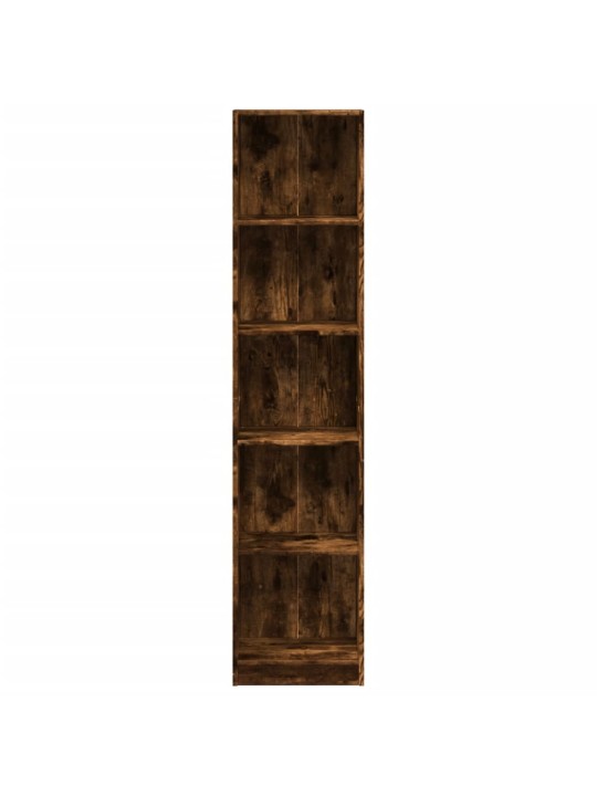 Grāmatu plaukts, ozola krāsa, 40x24x176 cm, inženierijas koks