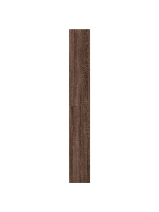 Grāmatu plaukts, brūna ozola, 40x24x176 cm, inženierijas koks