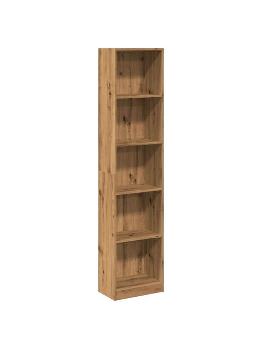 Grāmatu plaukts, koka krāsa, 40x24x176 cm, inženierijas koks