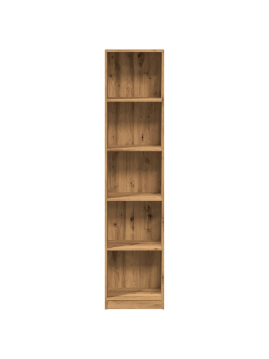Grāmatu plaukts, koka krāsa, 40x24x176 cm, inženierijas koks
