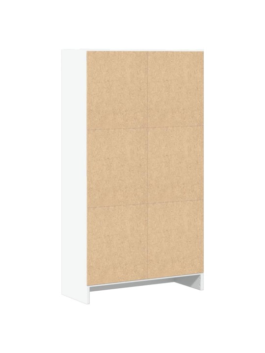 Grāmatu plaukts, balts, 60x24x109 cm, inženierijas koks