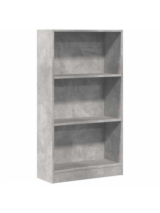 Grāmatu plaukts, betona pelēks, 60x24x109 cm, inženierijas koks