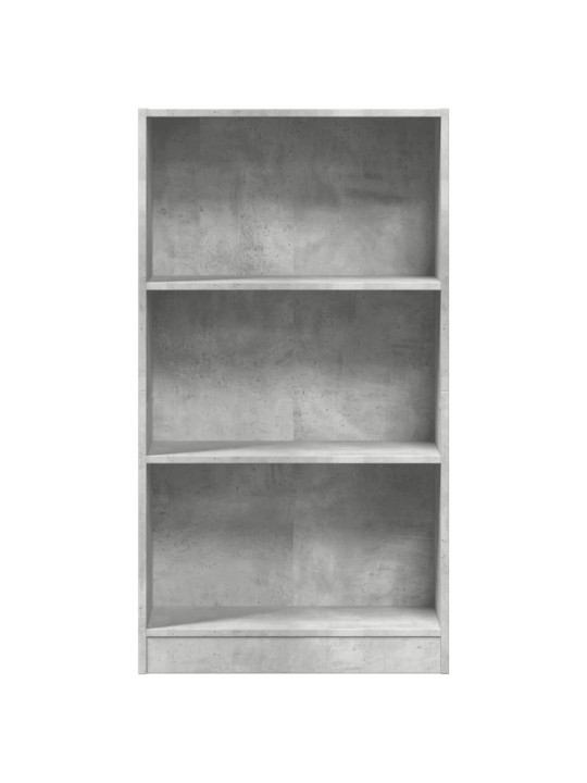 Grāmatu plaukts, betona pelēks, 60x24x109 cm, inženierijas koks