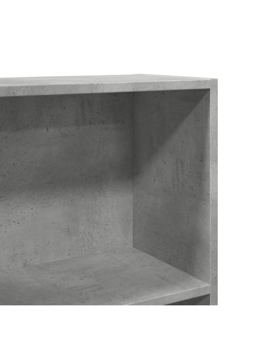 Grāmatu plaukts, betona pelēks, 60x24x109 cm, inženierijas koks
