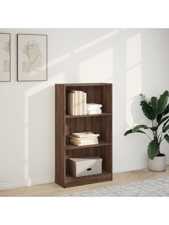 Grāmatu plaukts, brūns, 60x24x109 cm, inženierijas koks