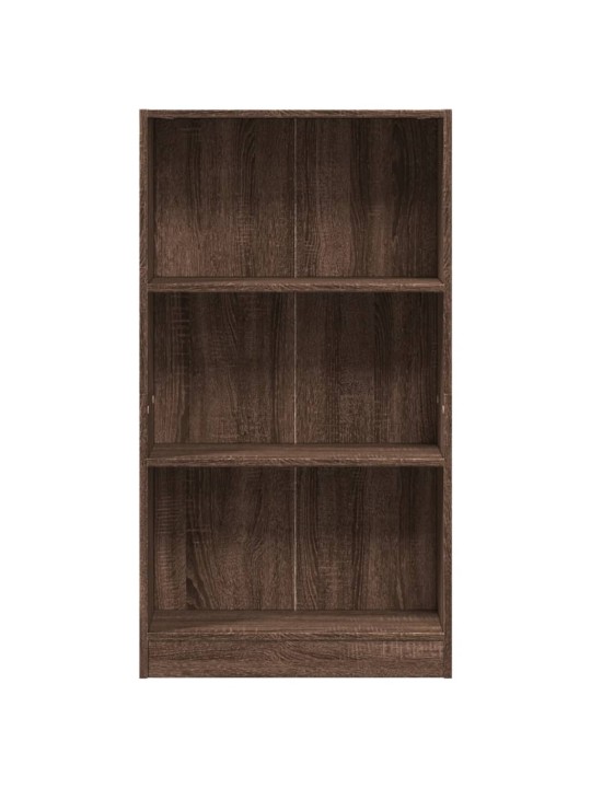 Grāmatu plaukts, brūns, 60x24x109 cm, inženierijas koks