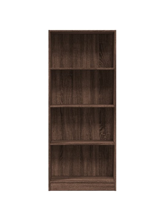 Grāmatu plaukts, brūna koka, 60x24x143 cm, inženierijas koks