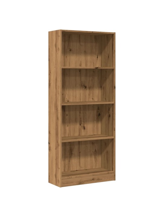 Grāmatu plaukts, koka krāsa, 60x24x143 cm, inženierijas koks
