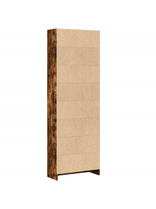Grāmatu plaukts, ozola krāsa, 60x24x176 cm, inženierijas koks