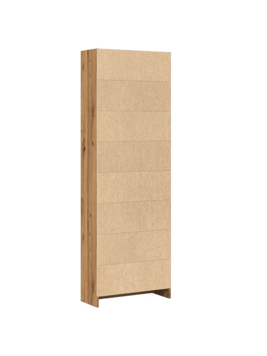 Grāmatu plaukts, koka krāsa, 60x24x176 cm, inženierijas koks