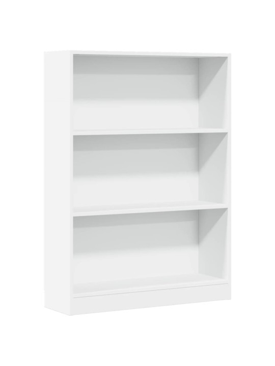 Grāmatu plaukts, balts, 80x24x109 cm, inženierijas koks