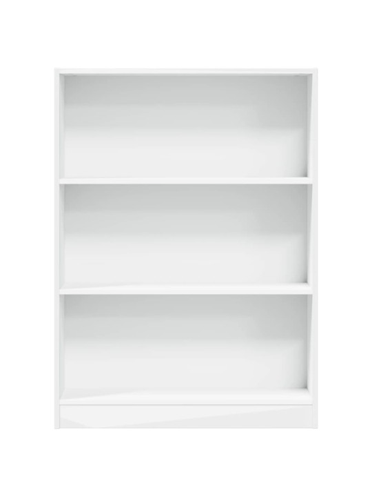Grāmatu plaukts, balts, 80x24x109 cm, inženierijas koks