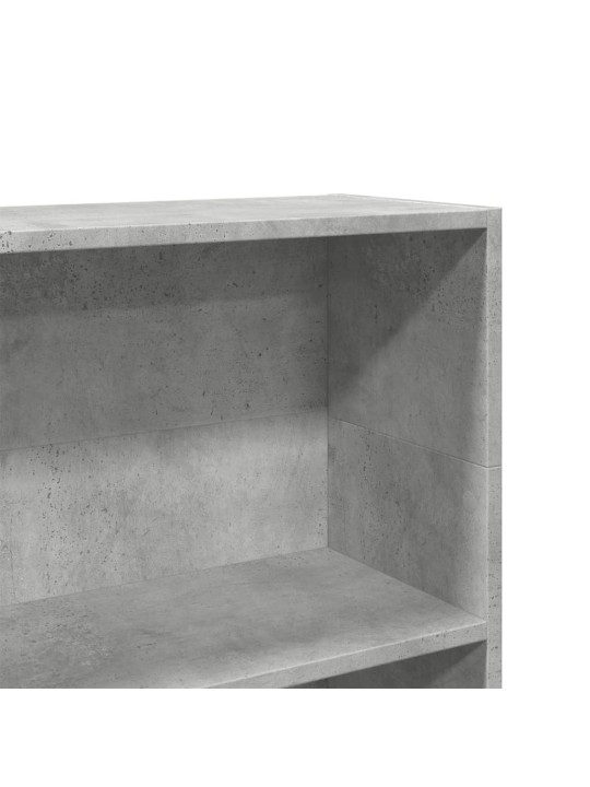 Grāmatu plaukts, betona pelēks, 80x24x109 cm, inženierijas koks