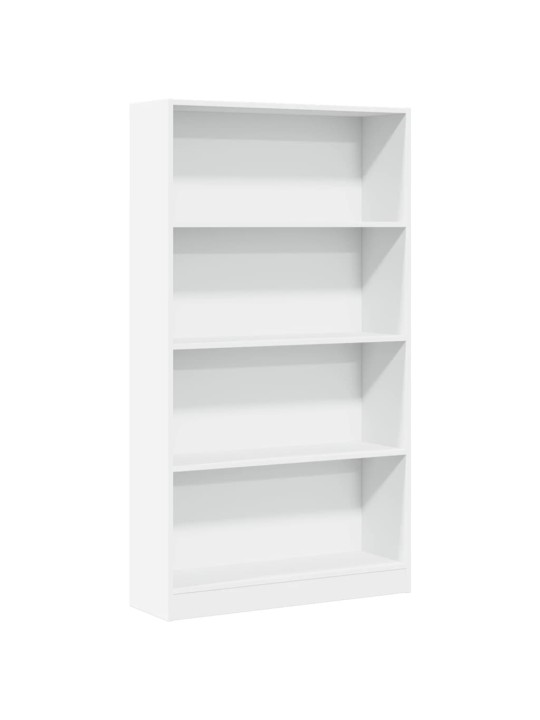 Grāmatu plaukts, balts, 80x24x143 cm, inženierijas koks