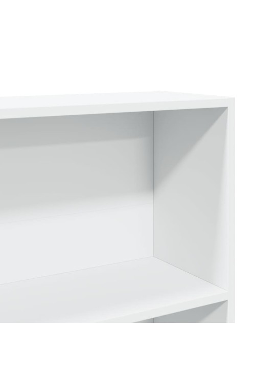 Grāmatu plaukts, balts, 80x24x143 cm, inženierijas koks