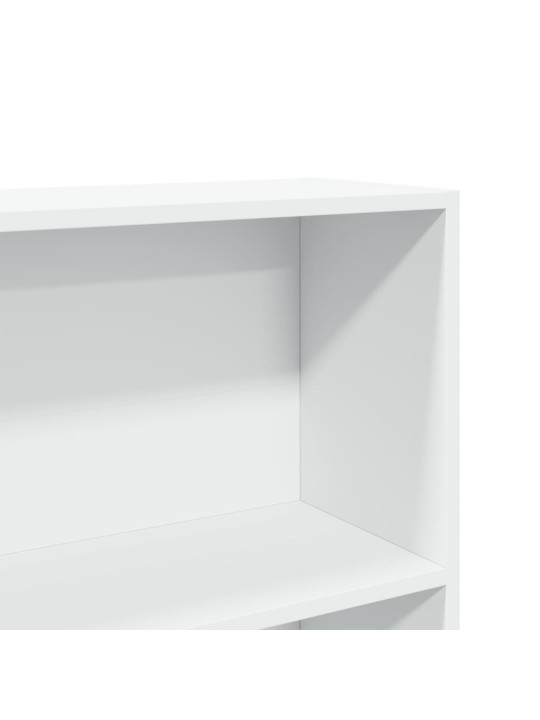 Grāmatu plaukts, balts, 80x24x176 cm, inženierijas koks
