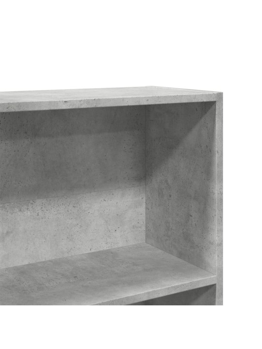 Grāmatu plaukts, betona pelēks, 80x24x176 cm, inženierijas koks