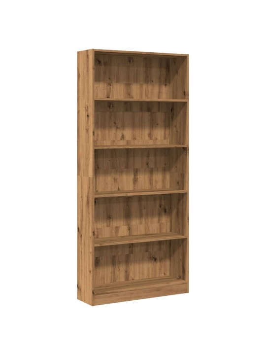 Grāmatu plaukts, koka krāsa, 80x24x176 cm, inženierijas koks