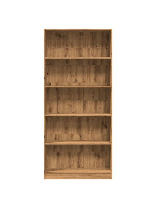 Grāmatu plaukts, koka krāsa, 80x24x176 cm, inženierijas koks