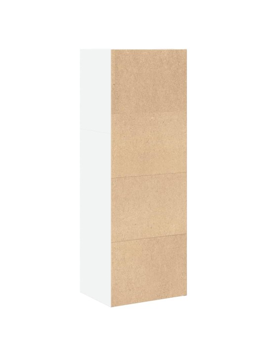 Grāmatu plaukts, balts, 40x30x114 cm, inženierijas koks