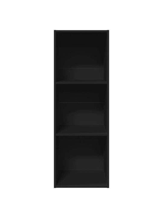 Grāmatu plaukts, melns, 40x30x114 cm, inženierijas koks