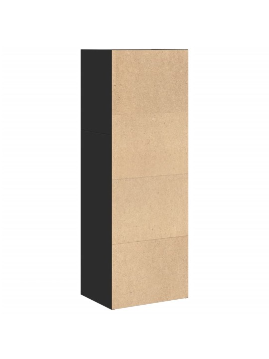 Grāmatu plaukts, melns, 40x30x114 cm, inženierijas koks