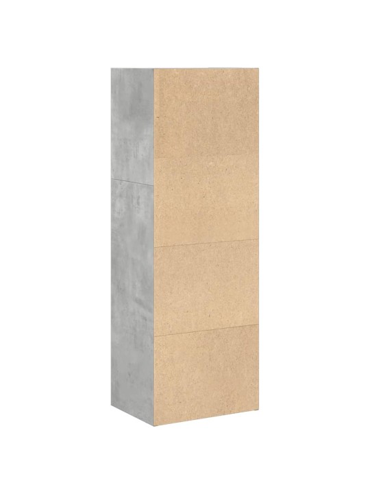 Grāmatu plaukts, betona pelēks, 40x30x114 cm, inženierijas koks