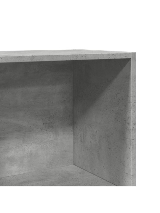 Grāmatu plaukts, betona pelēks, 40x30x114 cm, inženierijas koks