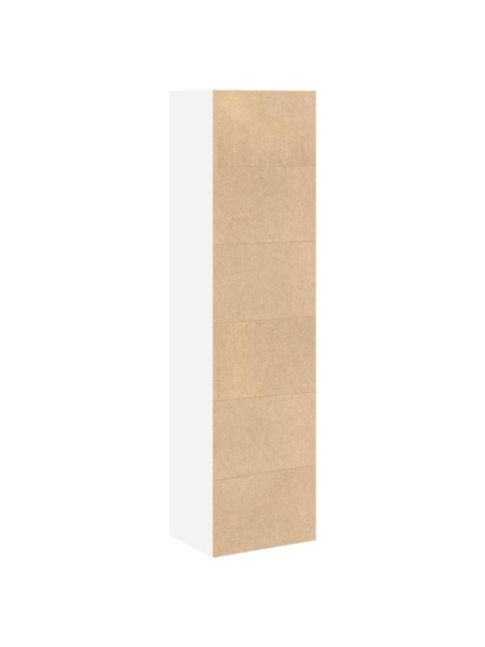 Grāmatu plaukts, balts, 40x30x152 cm, inženierijas koks